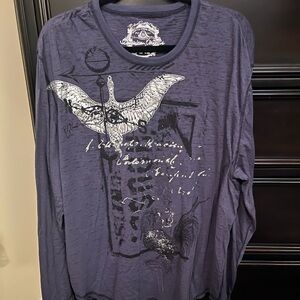 American Fighter Men's Navy Graphic Long Sleeve Tee